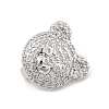 Brass Micro Pave Cubic Zirconia Slide Charms ZIRC-I068-04P-A-2