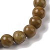 8mm Round Natural Wood Lace Stone Braided Bead Bracelets BJEW-C067-01B-17-3