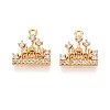 Brass Micro Pave Cubic Zirconia Charms KK-N263-85G-1