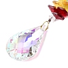 Alloy Rhinestone & Glass Teardrop Charm Suncatchers HJEW-E013-04G-B-2