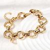304 Stainless Steel Link Chain Bracelets for Women BJEW-P388-02B-G-3