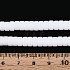 Opaque Solid Color Glass Beads Strands GLAA-N026-3x6mm-02-4