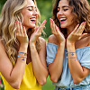 6Pcs 6 Colors Bohemian Cotton Cord Braided Bracelets BJEW-TA0001-28-7