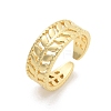 Rack Plating Brass Open Cuff Finger Rings for Women RJEW-M028-75G-4