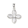 Brass Micro Pave Cubic Zirconia Pendants KK-D357-14B-P-1