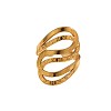 304 Stainless Steel Open Cuff Rings WGEC3B2-02-3