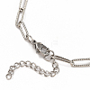 K9 Glass Rhinestone Link Bracelets BJEW-JB05355-01-3