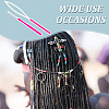 Unicraftale 10Pcs 10 Style Plastic Crochet Hooks & Stainless Steel Hair Extension Loop Needle Threader TOOL-UN0001-31-5