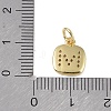 Rack Plating Brass Micro Pave CLear Cubic Zirconia Charms KK-E110-14G-M-3