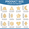 24Pcs 12 Styles 304 Stainless Steel Pendants STAS-PH0007-59-2
