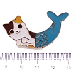 Cartoon Mermaid Cat Alloy Enamel Pins PW-WG13484-01-2