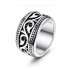 316 Titanium Steel Finger Ring with Enamel for Men PW-WG56139-01-1