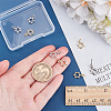 8Pcs 2 Colors Rack Plating Brass Micro Pave Cubic Zirconia Charms KK-AR0004-57-3