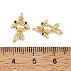 SHEGRACE Brass Cubic Zirconia Charms XGRQ3P512-586G-3