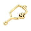 Brass Black Enamel Connector Charms LS-KK-NH0005-02G-2