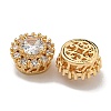 Brass Micro Pave Cubic Zirconia Beads KK-U037-06G-01-2