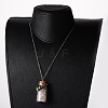 Glass Bottle Pendant Necklaces NJEW-JN01329-6