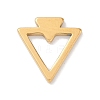 Golden Plated 304 Stainless Steel Charms STAS-K286-03A-G-1