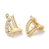 Brass Triangle Hoop Earrings EJEW-C121-13G-2