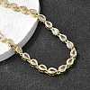 Brass Micro Pave Cubic Zirconia Geometric Tennis Necklaces NJEW-C121-02B-G-3