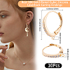 10Pcs Brass Cubic Zirconia Leverback Earring Findings KK-BBC0024-28-2