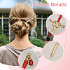 6Pcs 6 Styles Alloy Hair Pin AJEW-FH0006-17-4