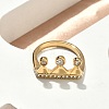 304 Stainless Steel Micro Pave Cubic Zirconia Finger Rings for Women RJEW-F205-01F-G-2