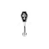 Coffin 304 Stainless Steel Black Enamel Eyebrow Barbell Rings WG95BA1-01-1