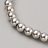 CCB Plastic Round Beaded Strech Bracelet BJEW-WH0023-03B-P-2