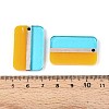 Transparent Resin & Wood Pendants RESI-T057-75-3