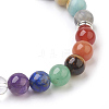 Natural Flower Amazonite Beads Stretch Bracelets BJEW-JB03846-05-2