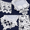 Gorgecraft 6Pcs 6 Style Milk Silk Embroidered Floral Lace Collar DIY-GF0005-42-3