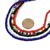 Bohemian Glass Seed Beaded Multi-strand Necklaces for Women NJEW-JN05354-01-3