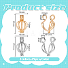 50Pcs 2 Colors Brass & Alloy Bead Cage Pendants FIND-DR0002-24A-2