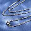 Tarnish Resistant Classic Plain 304 Stainless Steel Mens Womens Cable Chain Necklace Making STAS-P045-01P-1