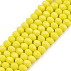 Opaque Solid Color Glass Beads Strands EGLA-A034-P10mm-D26-1