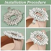 4Pcs 2 Styles Alloy Shoe Decorations AJEW-FG0004-38-4
