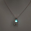 Alloy with Luminous Resin Bead Inside Pendant Necklaces for Women Men FS-WG4D5C2-04-1