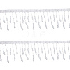 2Yards Polyester with Plastic Imitation Pearl Beads Tassel Ribbons OCOR-GF0004-99A-1