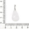 Teardrop Platinum Tone Brass Quartz Crystal Pendants G-F267-04I-5