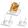 3Pcs 3 Styles Square Acrylic Base Display Easel Stands ODIS-GA0001-60-1