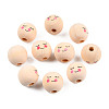 Maple Wood European Beads WOOD-S055-25-1