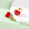 Brass Micro Pave Cubic Zirconia Stud Earrings EJEW-D328-01G-03-3
