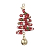 3Pcs 3 Colors Glass Seed Beaded Christmas Tree Big Pendants PALLOY-TA00330-2