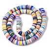 Handmade Polymer Clay Beads Strands X-CLAY-R089-6mm-084-2