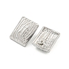 Non-Tarnish Rectangle 304 Stainless Steel Ear Studs EJEW-L290-012P-2