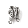Brass Micro Pave Clear Cubic Zirconia Connector Charms CU-CBA61B8-01P-1