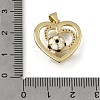 Brass Micro Pave Clear Cubic Zirconia Pendants KK-C262-09B-G-3