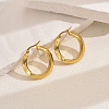 Stainless Steel Classic Minimalist Ring Hoop Earrings DD4249-3-1