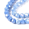 Anti-Tarnish Electroplate Glass Beads Strands EGLA-ZX010-6mm-09-5